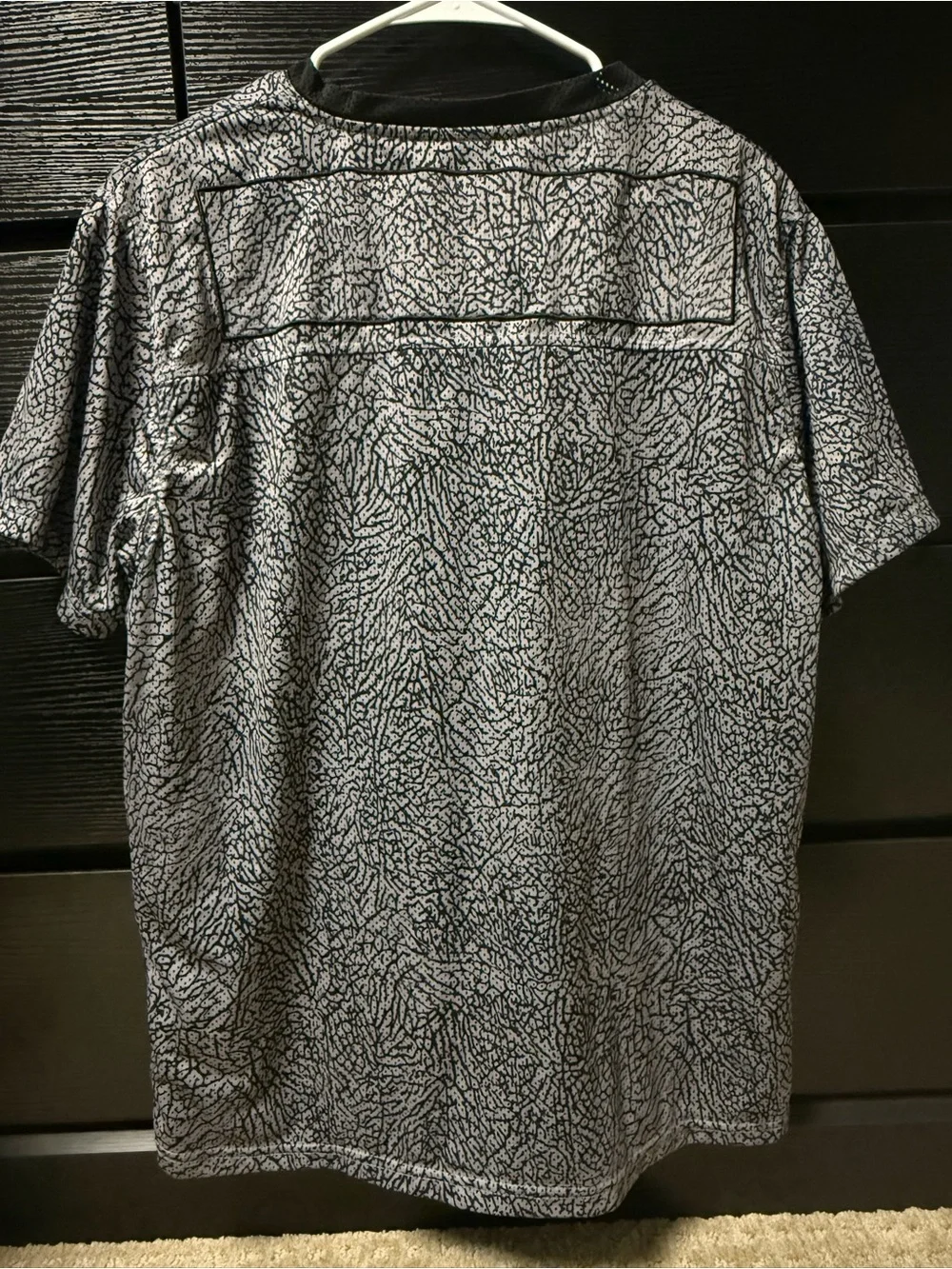 Brooklyn Cloth Black and Gray Graphic V‑Neck Jersey